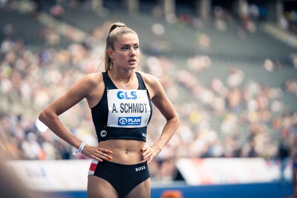 Alica Schmidt (SCC Berlin) waehrend der deutschen Leichtathletik-Meisterschaften im Olympiastadion am 25.06.2022 in Berlin